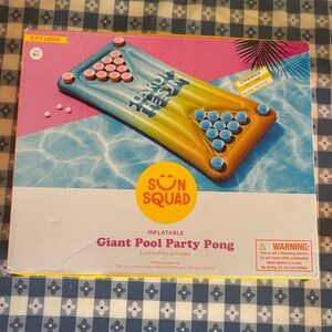 Blue and Yellow Giant Pool Float for Swim Fun